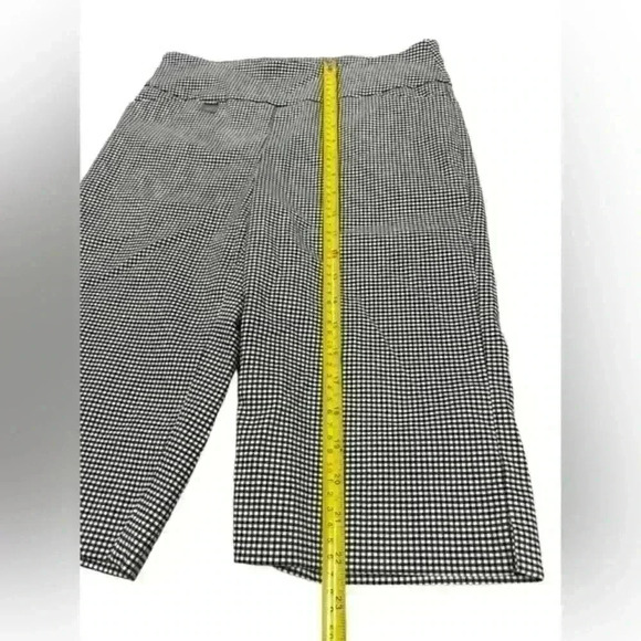 Lisette Black and‎ White Gingham Pull On Stretch Bermuda Short Mid Rise US 6 - Picture 6 of 11
